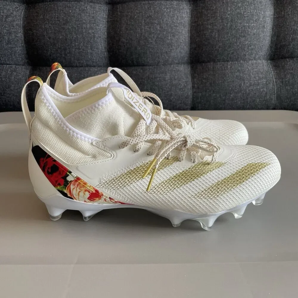 Adidas Adizero Chaos Speed Coronatio Gold Metallic Football Cleats Men’s Sz 10.5